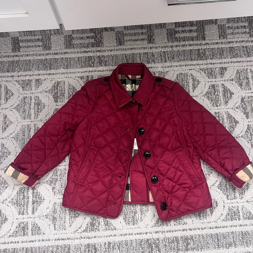 Burberry Quilted Jacket with Red Accents